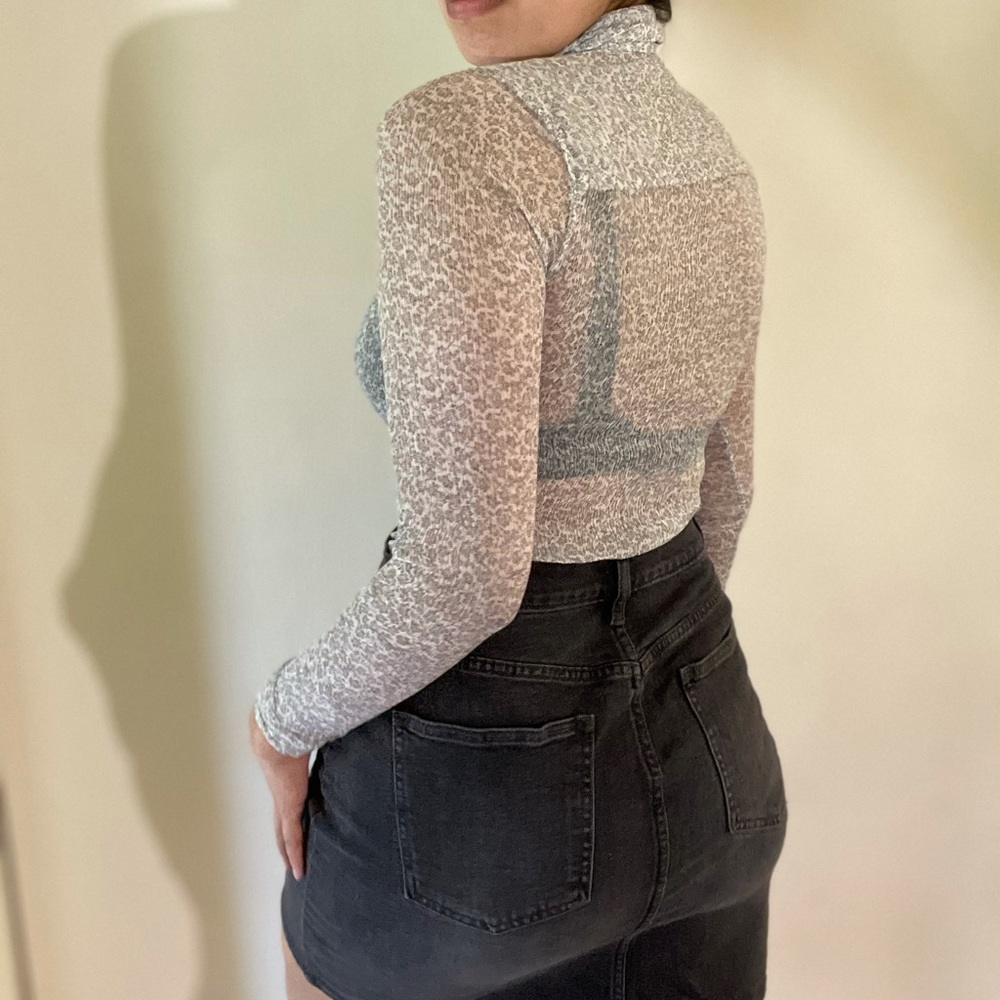 Sheer Feminine Button Down